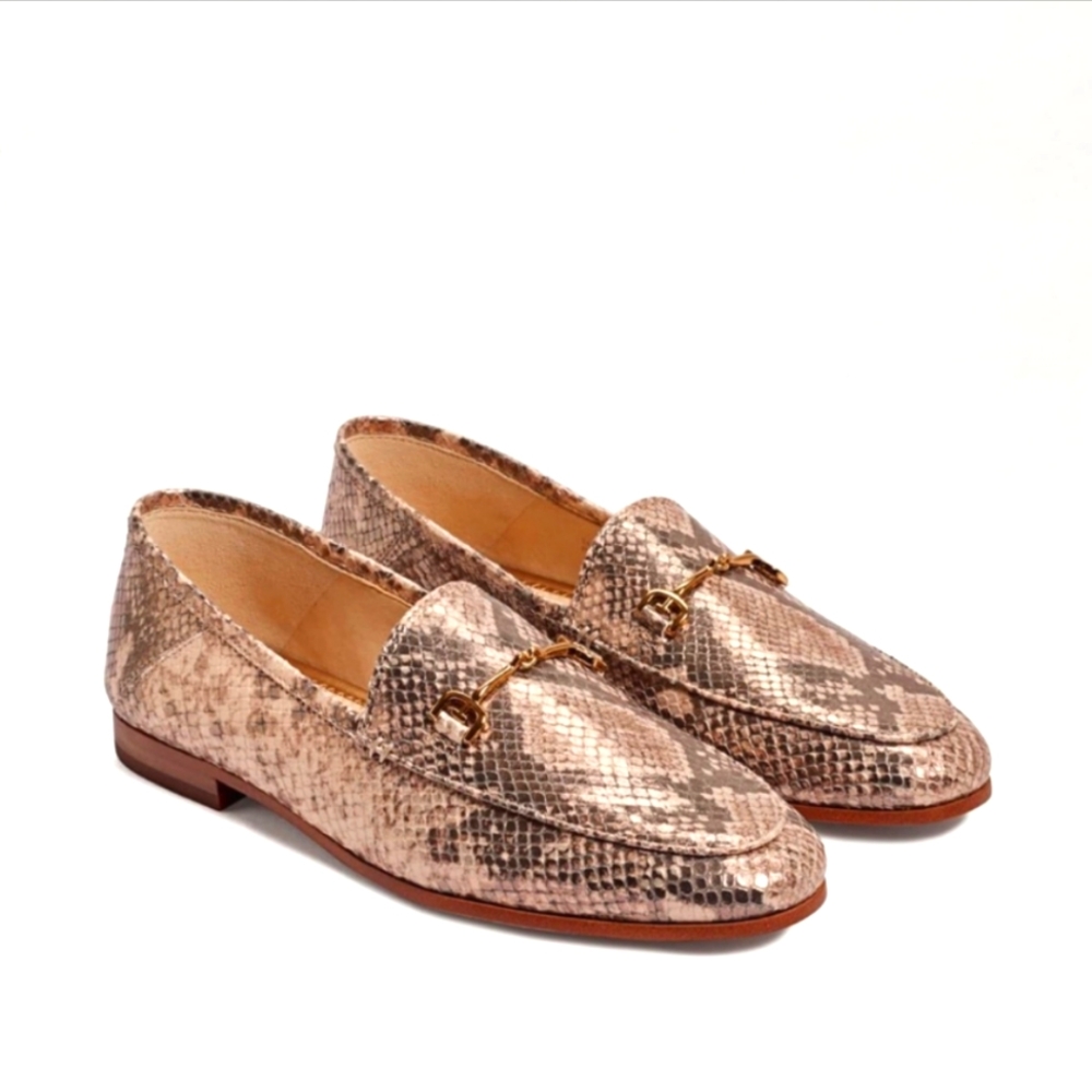 Sam Edelman Lorraine bit loafer in Gold Snake